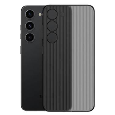 Imagem de Capa rígida de luxo ultrafina fosca transparente em PP para Samsung Galaxy S23 Ultra S24 Plus S24 Ultra, preta.