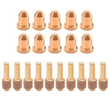 Imagem de 10 peças 192052 ponta de bocal 10 peças 192048 eletrodo para cortador de plasma Miller ICE-40T ICE-40C ICE-50C ICE-55C