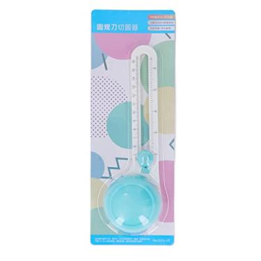 Imagem de Cryfokt Cortador de Papel Circular Giratório, Escala Transparente, Ajuste de Corrediça, Ferramenta Antiderrapante para Scrapbooking, Círculos de 10-32cm de Diâmetro, Materiais Feitos à Mão