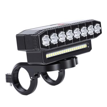 Imagem de SUNGOOYUE Luz da Bicicleta, Usb Recarregável 8 Led Farol Sinal de Volta Lanterna Traseira Com Chifre para a Noite Ciclismo Viajando Montanha Estrada