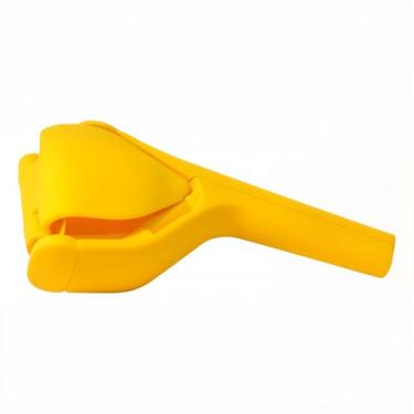 Imagem de LMFEG Espremedor de limão portátil, extração máxima de suco, espremedor de limão, espremedor de frutas cítricas manual sem esforço com coador embutido, uso para limão, limão, frutas, laranja e amarelo