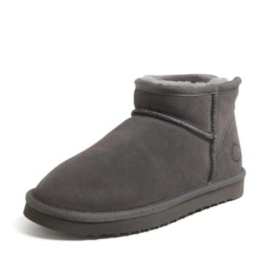 Imagem de Fireside by Dearfoams Bota feminina Riverland Shearling forrada com pele de tornozelo com plataforma, Cinza, 37