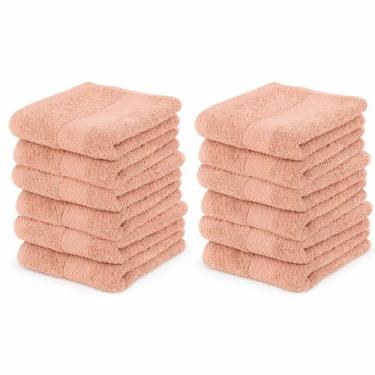 Imagem de Eximious India Conjunto de 12 toalhas de mão 100% algodão (40,6 x 71 cm) sustentável, macio, altamente absorvente, secagem rápida, toalhas de mão de algodão penteado ideal para hotéis, spa, banheiro