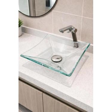 Imagem de Cuba De Vidro Quadrada Para Banheiros Luxo Tampo Moderno - ekasa, Inco