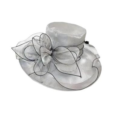 Imagem de Chapéu De Sol Vintage Francês Para Mulheres, Dobrável, De Organza, Com