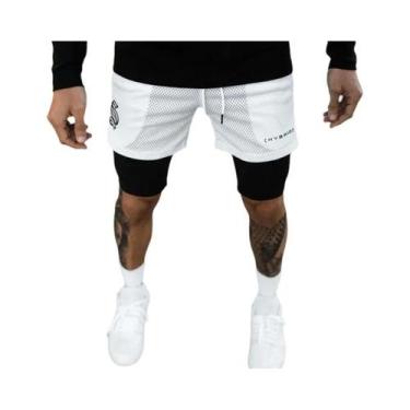 Imagem de Shorts De Corrida Masculinos De Secagem Rápida Em Malha Respirável 2 E