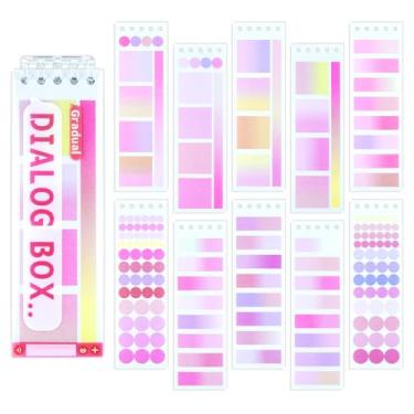 Imagem de NatSumeBasics Livro de adesivos fofos com 20 folhas, adesivos decorativos estéticos para álbuns, adesivos autoadesivos para fotos, diário, scrapbook (rosa)