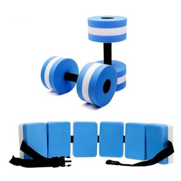 Imagem de MANO Halteres para exercícios aquáticos esportivos, barras de mão para exercícios aquáticos incluem conjunto de cintos para hidroginástica