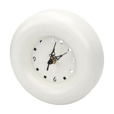 Imagem de AUNMAS Relógio de Mesa, Despertador para Casa, Sala de Estar, Quarto, Escritório, Redondo, Moderno, Minimalista, Estilo Nórdico, Ferro Silencioso