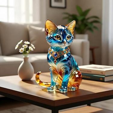 Imagem de YUEYINGMG Ornamento de mesa, decoração de mesa de fada acrílica, estátua de arte de mesa de elfo plano 2D, decoração criativa para mesa de casa, quarto, sala de estar, sala de estudo, decoração de