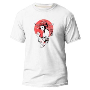 Imagem de Camiseta Basica Algodão Premium Estampa Digital Gueixa DTF - Pavesi, B