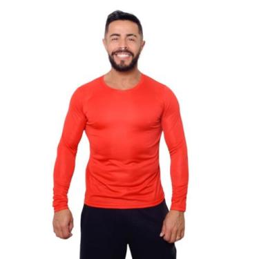 Imagem de Camiseta Masculina Proteção UV50+ Blusa Manga Longa Dry Segunda Pele -