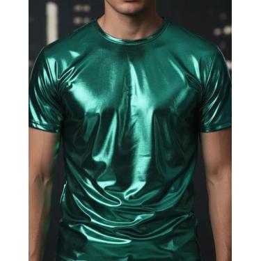 Imagem de Camiseta Brilhante Metálica - Leiam Medidas Anúncio - DBS, Verde, M