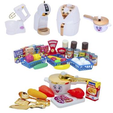 Imagem de Kit Cozinha Infantil Princesa Menina Mercado Batedeira 45pç - Altimar