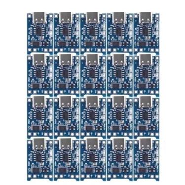 Imagem de Módulo Carregador De Bateria De Lítio 18650 TP4056 USB Tipo-C 5V 1A Co