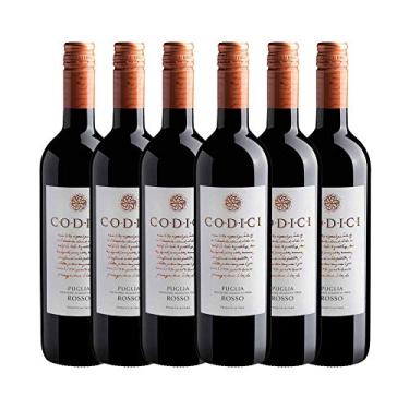 Imagem de Kit 6x Vinho Italiano Tinto Codici Rosso Puglia IGT