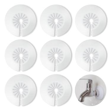 Imagem de 8 peças placas de cobertura de encanamento capas de tubo branco para banheiro placa de plástico (serve para tubo de 1 cm a 2,9 cm)