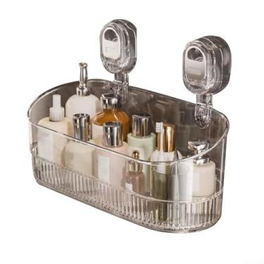 Imagem de Transparent Suction Cup Shelving Unit Toiletries and Essentials - Drill-Free Bathroom Storage Solution(Transparent)