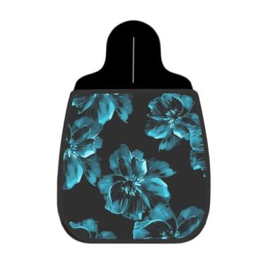 Imagem de Lixeira De Carro Organizador Lixinhocar Floral Monocromático Azul Preto