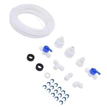 Imagem de Aramox Kit de Linha de água para Refrigerador, Conjunto de Conexão de Linha de Entrada de água de Mangueira de 1/4 pol. Com Material PE de Qualidade Alimentar de Alta Resistência,