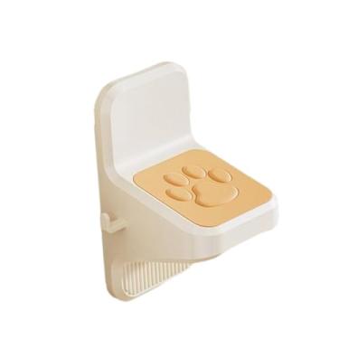 Imagem de harayaa Apoio para os pés no chuveiro, estável, multifuncional, compacto, sem furos, antiderrapante, para manicure, depilação, pernas e pedicure em casa, Branco Amarelo