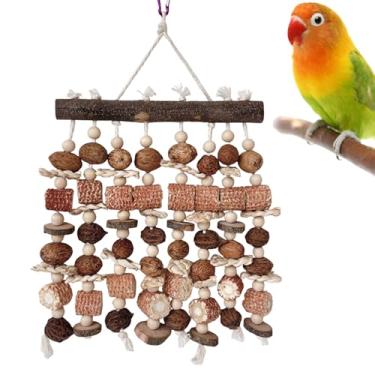 Imagem de Brinquedos de gaiola de pássaros, jogos naturais interativos de - brinquedos para mastigar pássaros - para calopsitas frango ao ar livre pátio interno interno janela pátio varandas jardim