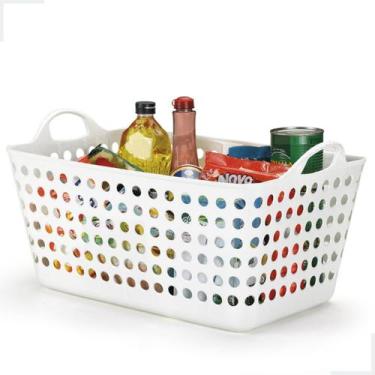 Imagem de Cesto Organizador Cozinha Lavanderia Retangular Multiuso Flexível Ratt