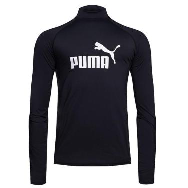 Imagem de Camisa Térmica Puma UV50+ Manga Longa Masculina - Preto-Masculino