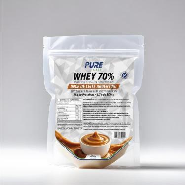Imagem de Whey Protein Concentrado 70% 450g Pure Athletic-Unissex