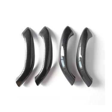 Imagem de Maçaneta interna esquerda e direita para porta de carro, compatível com bmw x1 x2 f48 f49 f39 2016-2020, substituição de acabamento da tampa externa(Carbon Fiber 4)