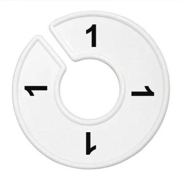 Imagem de Separador de Cabide, Branco , Impressão Numérica Num.:1 - Central