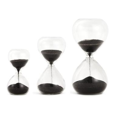 Imagem de KIT AMPULHETAS EM VIDRO - 3 PCS