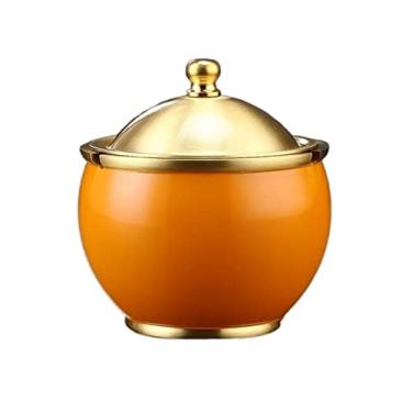 Imagem de Cinzeiro de charuto doméstico anti-mosca capa de cinto criativo mesa de chá varanda decoração antiga cinzeiro cobre cinzeiro cigarro (cor: vermelho) (tamanho único)