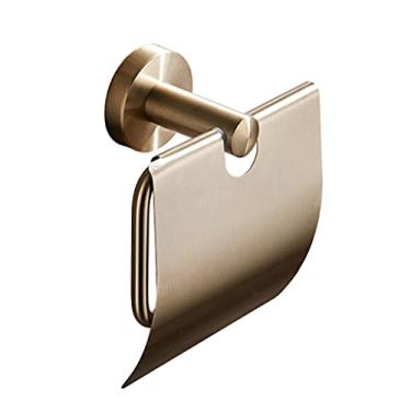 Imagem de Kit de acessórios de banho, kit de acessórios de banheiro, saboneteira dourada de aço inoxidável SUS304, suporte de lenços, escova de vaso sanitário, gancho único, anel de toalha montado na parede