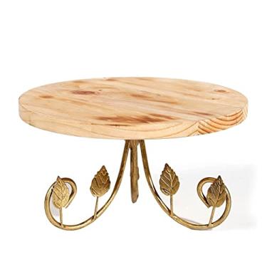 Imagem de Suporte de bolo retrô de madeira para decoração de mesa de sobremesa, pastelaria, pão, bandeja de bolo de madeira maciça, festa de aniversário, sobremesas, suporte de janela para exibição de cupcake