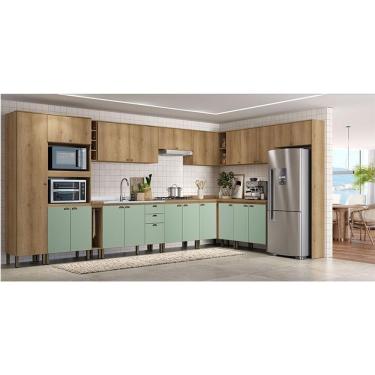 Imagem de Cozinha Modulada Finesse Ambiente Composição 14 Capuccino Menta - Thb