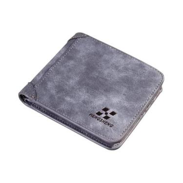 Imagem de Carteira Masculina Vintage De Couro Pu, Porta-cartões De Crédito, Cart