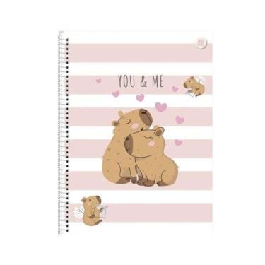 Imagem de Caderno Universitário Espiral 1 Matéria Capivara com 80 Folhas, Sortido