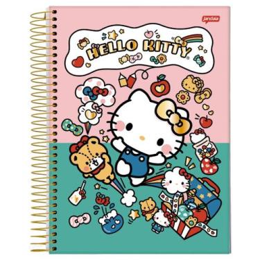 Imagem de Caderno Grande Universitário Hello Kitty Capa Dura 10 Matérias Jandaia
