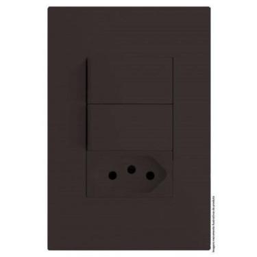 Imagem de Kit Interruptor Duplo Simples + Tomada 10A 4X2 Brs12245-9Ch