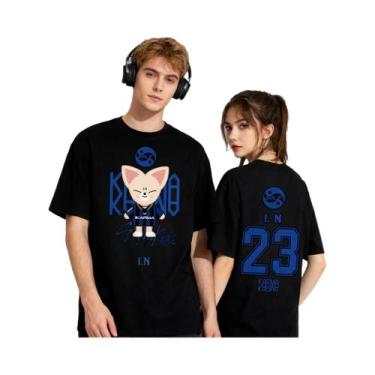 Imagem de Camiseta KPOP KARMA HYUNJIN Oversized Com Estampa De Desenho Animado, 