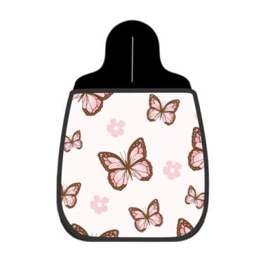 Imagem de Lixeira De Carro Organizador Lixinhocar Borboletas Monarcas Rosas