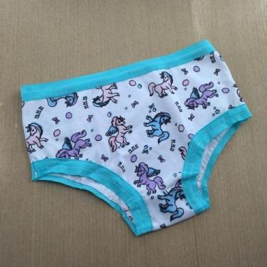 Imagem de Calcinha Infantil Algodão Anti Marcas Cor:Viés Verde Tamy/EstampVarTam