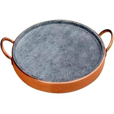 Imagem de Chapa de pedra sabão para assar pizza 29 cm de diâmetro