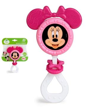 Imagem de Brinquedo Mordedor e Chocalho para Bebe Minnie Disney Baby Elka
