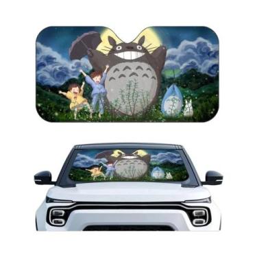 Imagem de Protetor Solar Para Carro T-TotoroES Sem Rosto, Dobrável, Isolamento E