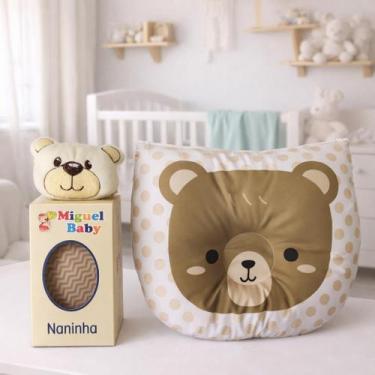 Imagem de Naninha Mais Travesseiro Anatômico De Bichinhos - Aconchego Baby Enxov