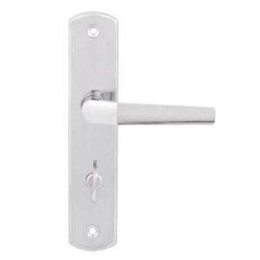 Imagem de Fechadura para Porta de Banheiro Cromado 40mm Comum com Espelho Poplin