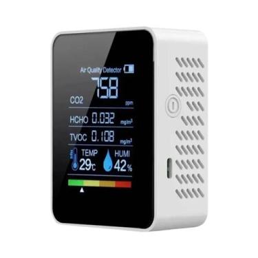 Imagem de Medidor De CO2 Multifuncional 5 Em 1, Detector Digital De Temperatura,