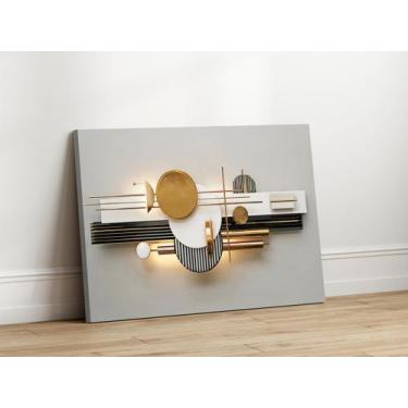 Imagem de Quadros Decorativos para Sala Quarto Abstrato Relevo 3D 90x60 Linha Pr
